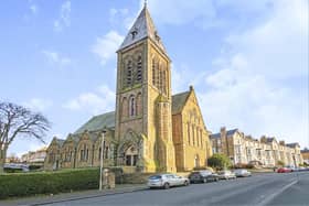 The two-bedroom Scarborough maisonette has communal gardens maintained by the leasehold company.