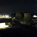 The moment the iconic cooling towers at Ferrybridge Power Station come down