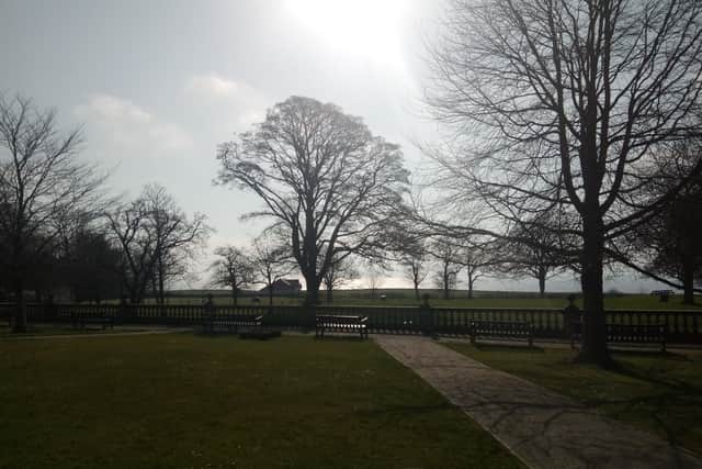 This scene, showing the sun through the clouds at Sewerby Hall and Gardens, was captured by Robert Wilson during a trip to the Bridlington area.