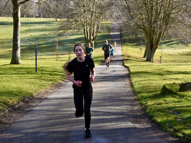 A Bridlington Road Runners junior athlete in action at Sewerby