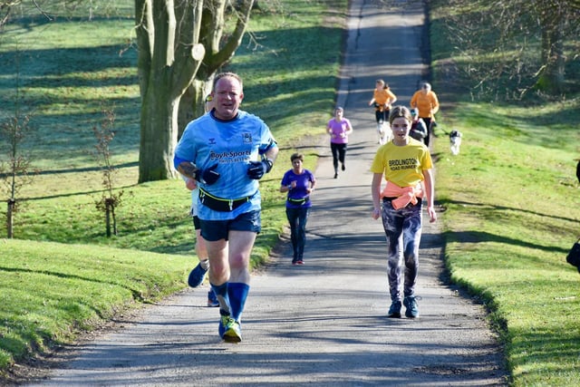 Dave Pring, left, in action at the parkrun