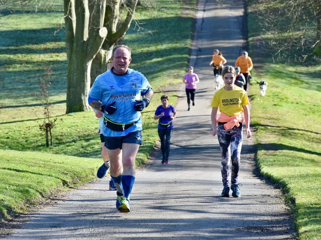 Dave Pring, left, in action at the parkrun