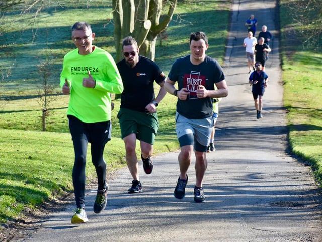 Tackling a hill at Sewerby Parkrun