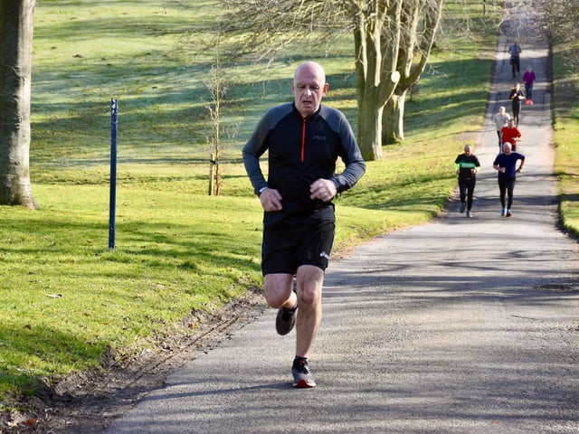 A runner takes on Sewerby Parkrun