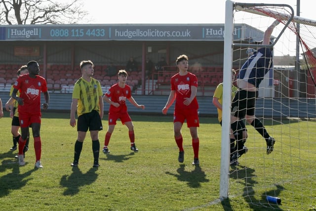 Goalmouth action from Bridlington Town Rovers 4 Goole 2