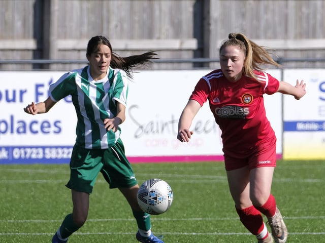 Amber Colling was on target for Scarborough Ladies Under-18s in the 7-0 win