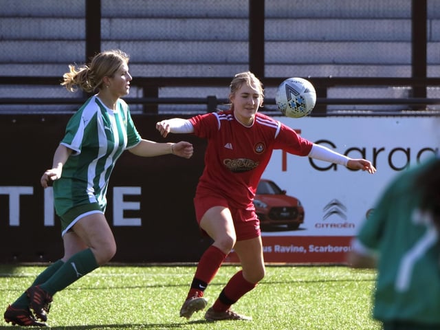 Poppy Simpson in action for Scarborough Ladies Under-18s