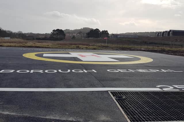 The new helipad at Scarborough Hospital.