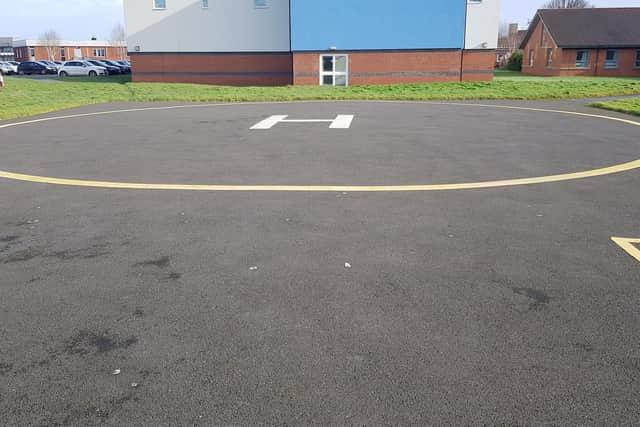 The old helipad at Scarborough Hospital, before it was upgraded.