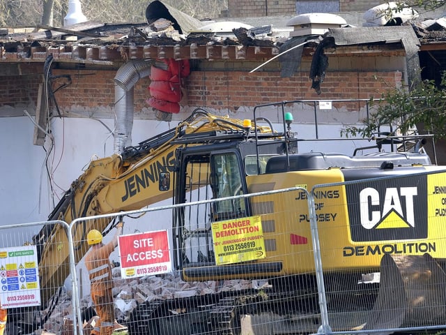 Large diggers began work at the site this morning.