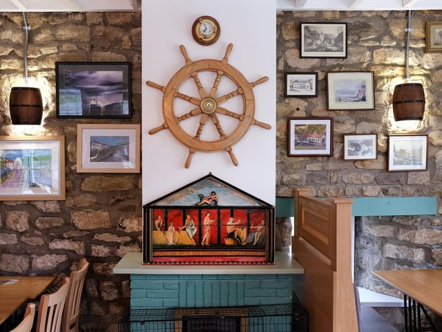 A view of the new fireplace.