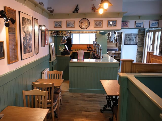 The new bar and seating area.
