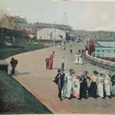 This colourised vintage postcard emphasises how popular snapshot photography was in Bridlington 120 years ago.