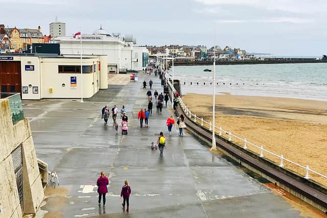 This photograph shows The Spa Promenade area as it looks today.