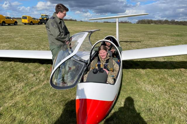 Cadet Kendra Harcourt ready to go.
