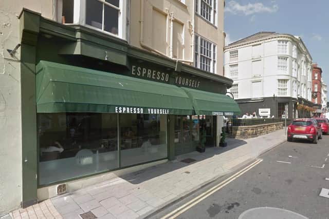 Mr Davey believes the crucifix may have been dropped outside Espresso Yourself on Falconer's Road