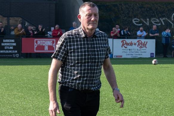 Scarborough FC legends on the pitch before Scarborough Athletic 0 Matlock Town 0
Photo by Morgan Exley