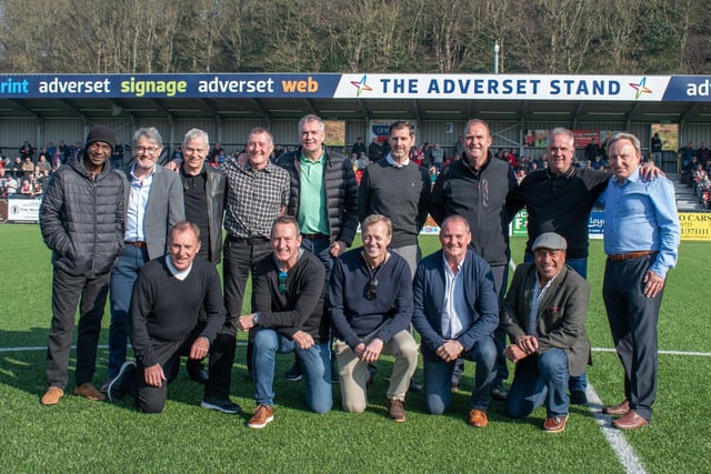 Scarborough FC legends on the pitch before Scarborough Athletic 0 Matlock Town 0

Photo by Morgan Exley