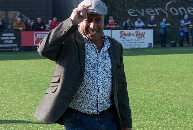 Scarborough FC legends on the pitch before Scarborough Athletic 0 Matlock Town 0
Photo by Morgan Exley