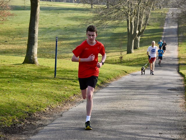 Bridlington Road Runners junior boys captain Ben Edwards in action at Sewerby Parkrun on Saturday March 26 2022