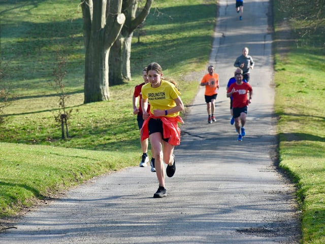 Bridlington Road Runners' Becky miller in action at Sewerby Parkrun
Photo by TCF Photography