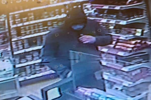 The suspect in Manor Road Stores