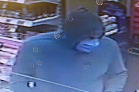 The suspect in Manor Road Stores