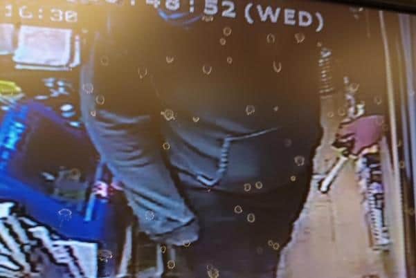 The suspect in Manor Road Stores