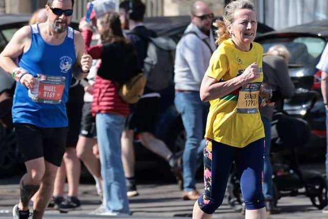 Sharon Houghton in action at the Cardiff Half Marathon