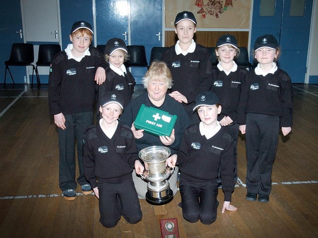 St John Ambulance Badger first aiders pictured with Steph Wilson, instructor.