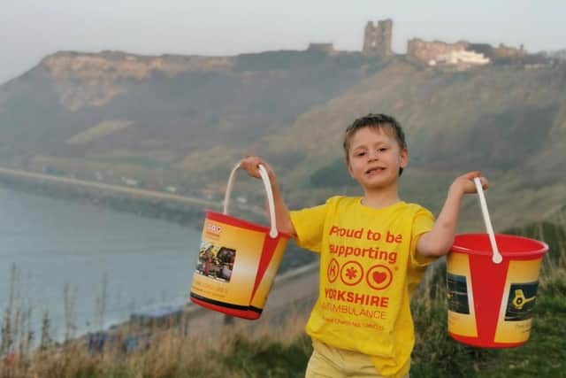Jaxon Holloway has raised hundreds of pounds for the Yorkshire Air Ambulance