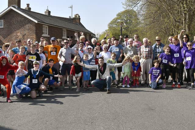 Walkers from the 2019 walk all dressed up and ready to go.