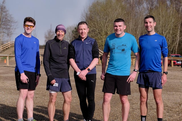 Some of the leading runners after the North Yorkshire Water Park Parkrun