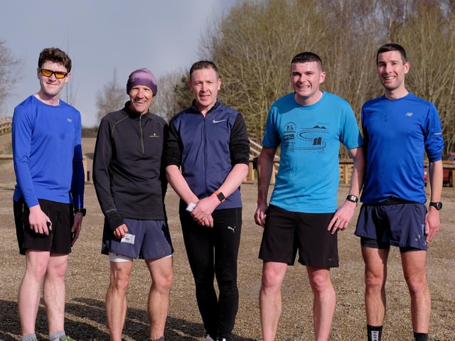 Some of the leading runners after the North Yorkshire Water Park Parkrun