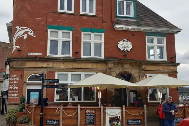 The man was attacked outside The Dolphin pub late at night, police said.