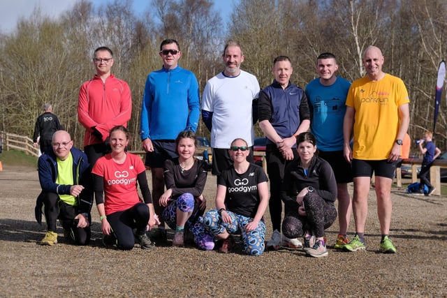 All smiles after the finish-line at North Yorkshire Water Park Parkrun