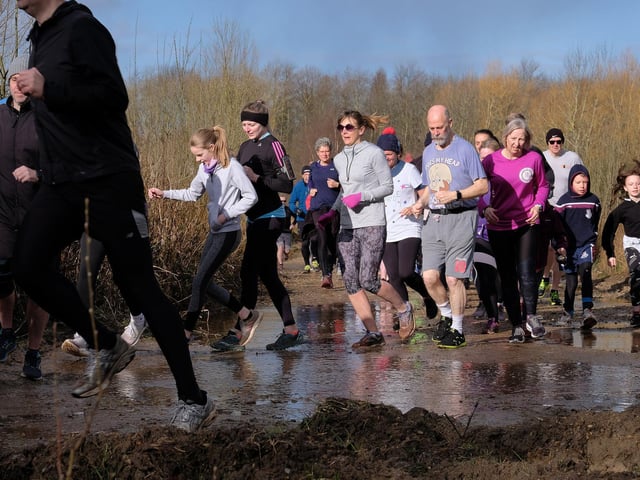 Runners of all ages at the North Yorkshire Water Park Parkrun