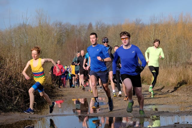 The early pacesetters at the North Yorkshire Water Park Parkrun