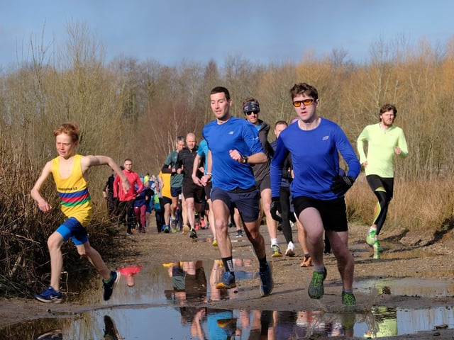 The early pacesetters at the North Yorkshire Water Park Parkrun