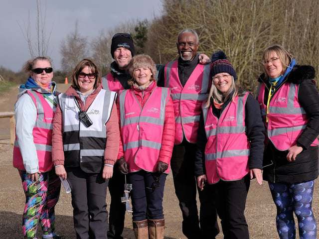 The voiunteers and organisers at the North Yorkshire Water Park Parkrun