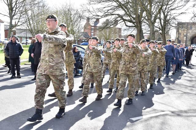 Cadets show their support during the 40th Anniversary Falklands parade. Image courtesy of TCF Photography.