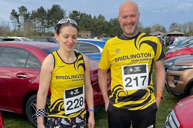 Bridlington Road Runners Mollie Holehouse and Martin Hutchinson at the Hornsea Third