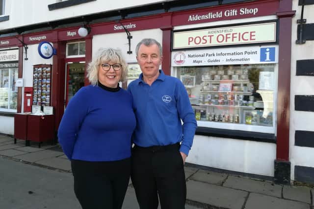 Goathland Postmaster Brian Taylor with his wife Susan.