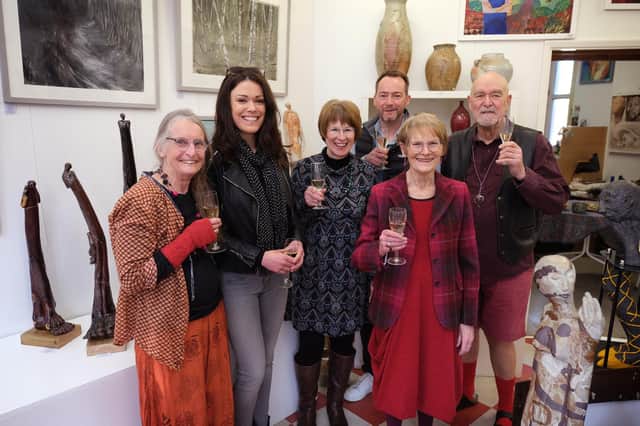 Shirley Sheppard welcomes artists Janine Baldwin, Jill Christie, Stephen Stott, Heather Stoney and Shirley's partner Tony