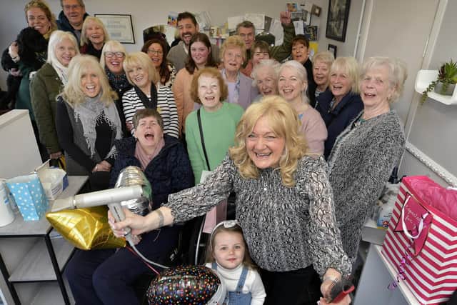Jane celebrated the day with friends, family and clients.