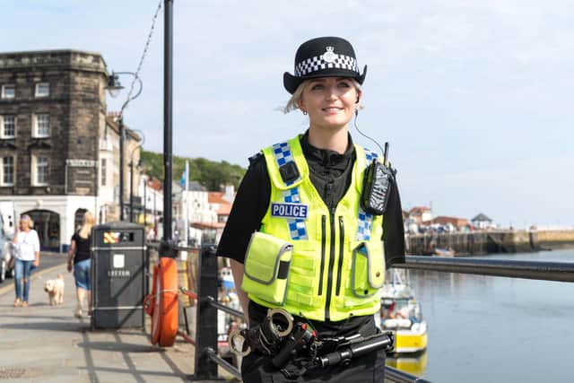 SC Elisha Marsay of North Yorkshire Police, on the beat in Whitby.