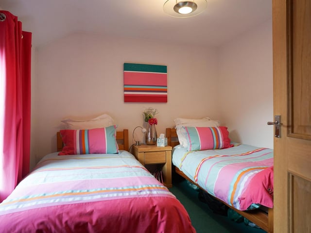 Room for twin beds in this second bedroom.