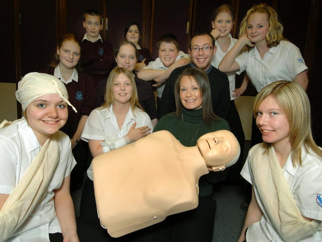 Graham School children continue their First Aid training.