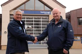 Andy Volans (Left) has handed over to Roger Buxton - pic:Dave Barry