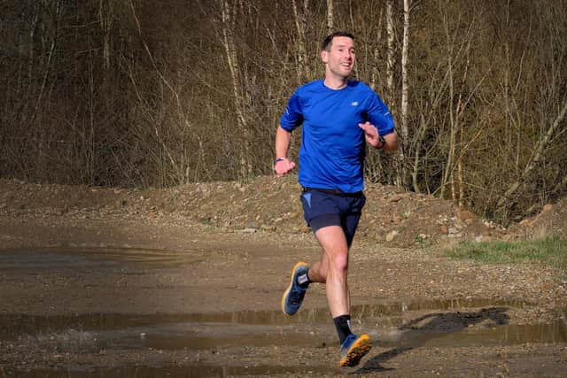 Scarborough Athletic Club's Daniel Bateson races to victory at North Yorkshire Water Park Parkrun
Photo by Richard Ponter